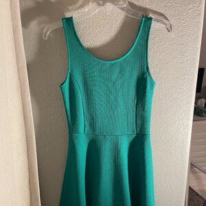 Green Textured H&M Midi Dress
